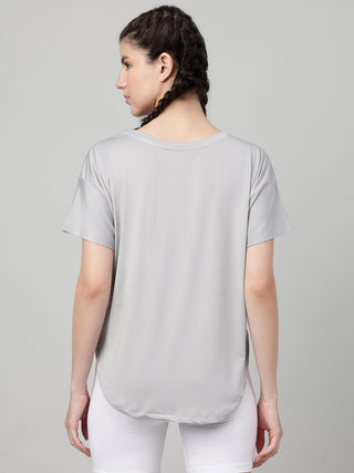 MKH Women Grey FlexDynamic Sports Training Top