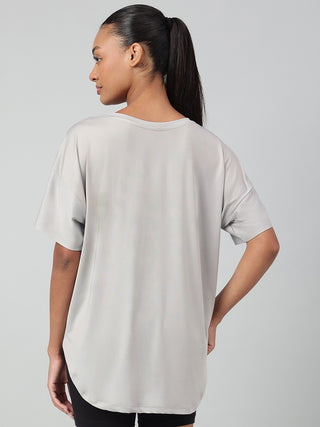 MKH Sand Grey Women SwiftPulse Lightweight Gym Tee