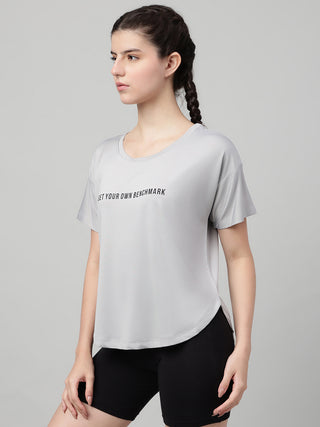 MKH Sand Grey Women MotionPulse Lightweight Gym T-Shirt