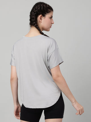 MKH Sand Grey Women MotionPulse Lightweight Gym T-Shirt