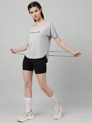 MKH Sand Grey Women MotionPulse Lightweight Gym T-Shirt