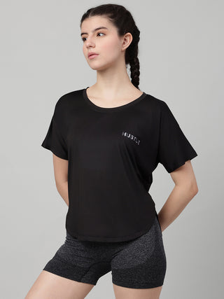 MKH Women Black Weekend Contemporary Printed T-Shirt
