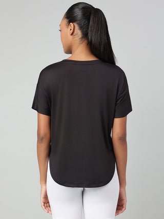 MKH Black Women CoolSync Running Performance T-Shirt