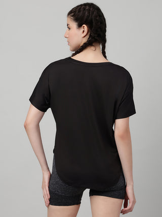 MKH Women Black CoolTrail Sports Workout Top