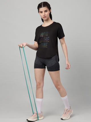 MKH Women Black CoolTrail Sports Workout Top