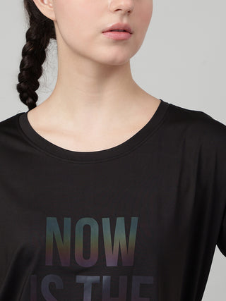 MKH Women Black CoolTrail Sports Workout Top