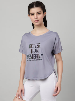 MKH Women Grey VelocitySprint Running Fitness Top