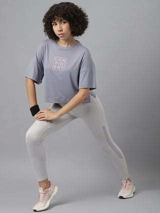 CONFIDENT WOMEN GREY DRI-FIT RELAXED FIT T-SHIRT