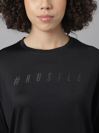 MKH Women Black Breathable Running T Shirt for Outdoor Workouts