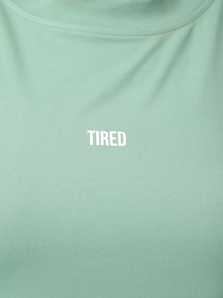 TIRED WOMEN GREEN DRI-FIT RELAXED FIT T-SHIRT