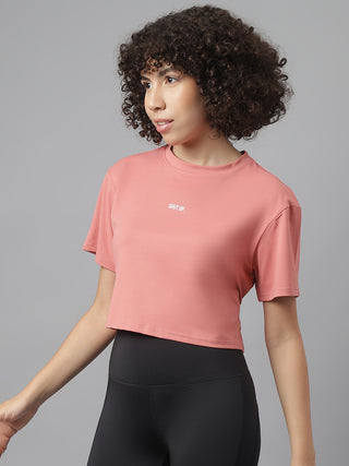 MKH Women Pink Flexible Active T Shirt for Running and Gym