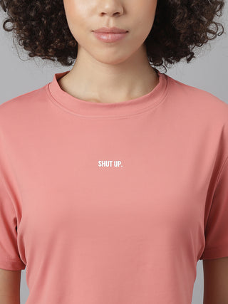 MKH Women Pink Flexible Active T Shirt for Running and Gym