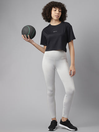 MKH Women Black Lightweight Sports T Shirt for Outdoor Activity