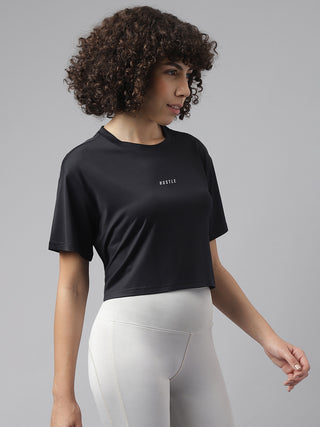 MKH Women Black Lightweight Sports T Shirt for Outdoor Activity