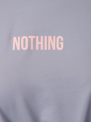 NOTHING WOMEN GREY DRI-FIT RELAXED FIT T-SHIRT