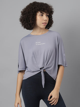 MKH Women Grey Comfortable Gym Activity T Shirt for Fitness