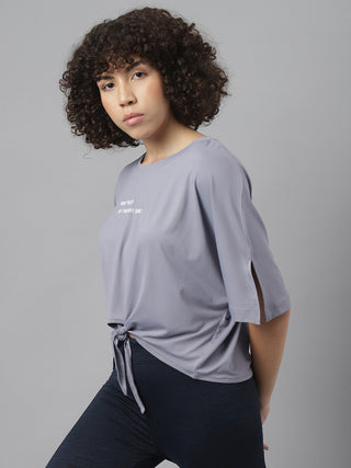 MKH Women Grey Comfortable Gym Activity T Shirt for Fitness