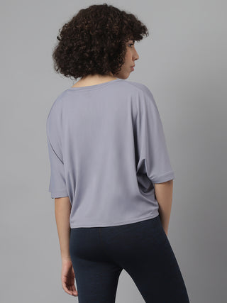 MKH Women Grey Comfortable Gym Activity T Shirt for Fitness
