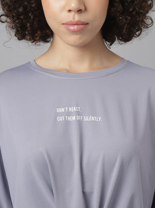 MKH Women Grey Comfortable Gym Activity T Shirt for Fitness