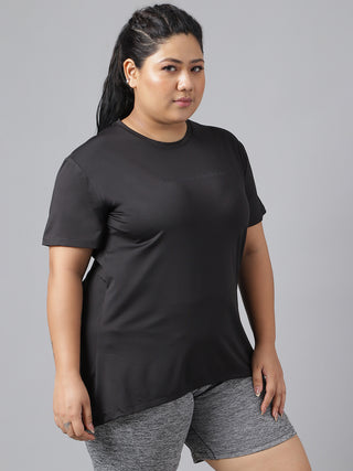 SUCCESS IS A DECISION WOMEN BLACK DRI-FIT RELAXED FIT T-SHIRT