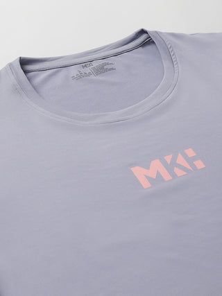 MKH Women Grey Breathable Workout Wear T-Shirt for Running