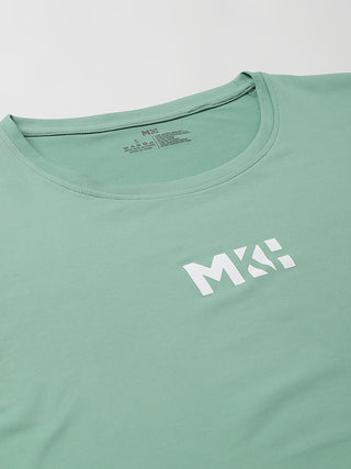 MKH Women Sea Green Active Fit T-Shirt for Gym and Outdoor Use
