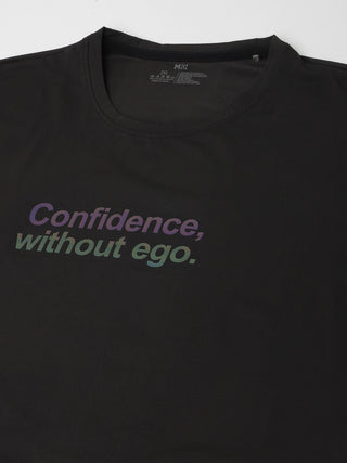 CONFIDENCE WOMEN BLACK DRI-FIT RELAXED FIT T-SHIRT