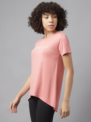 MKH Women Pink Flexible Outdoor Activity T-Shirt for Running