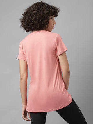 MKH Women Pink Flexible Outdoor Activity T-Shirt for Running