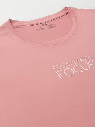 MKH Women Pink Lightweight Fitness Wear T-Shirt for Daily Activity