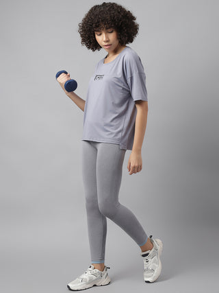 MKH Women Grey Soft Comfort Gym Wear T Shirt for Daily Activity