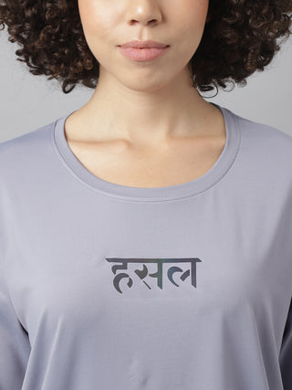 MKH Women Grey Soft Comfort Gym Wear T Shirt for Daily Activity