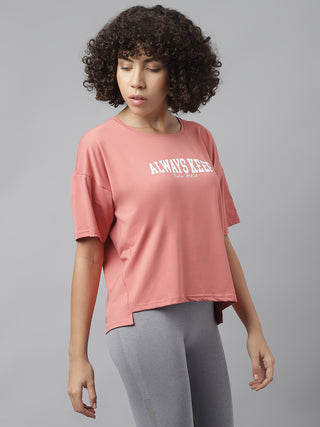 MKH Women Pink Lightweight Fitness Training T Shirt for Gym Sessions