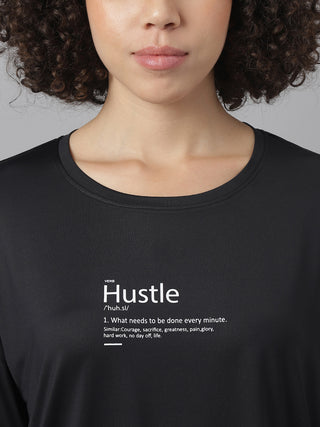 MKH Women Black Comfortable Outdoor Training T Shirt for Daily Wear