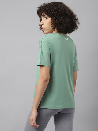 MKH Women Sea Green Lightweight Gym Activity T-Shirt for Outdoor Wear