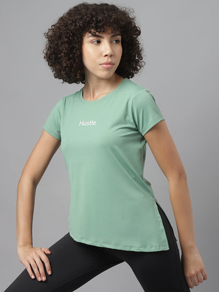MKH Women Sea Green Comfortable Workout Wear T-Shirt for Outdoor Activity