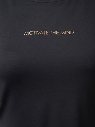 MKH Women Black Flexible Outdoor Activity T-Shirt for Running