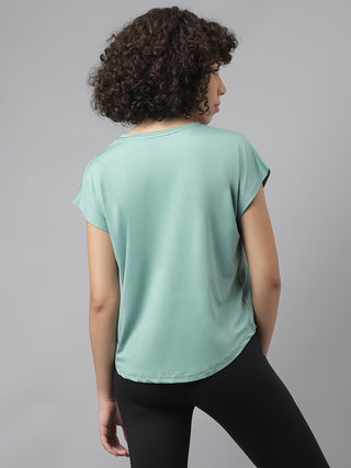 MKH Women Sea Green FreshStride Sports Fitness Top