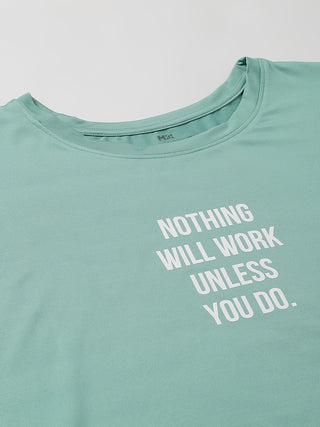 MKH Women Sea Green VelocityTrack Fitness T-Shirt