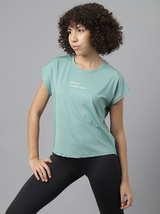 MKH Women Sea Green AeroDynamic Sports Activity T-Shirt
