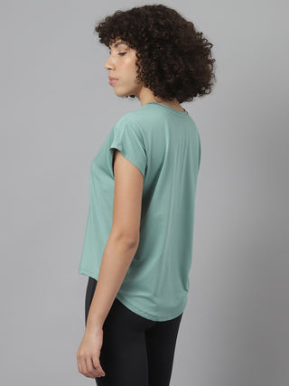 MKH Women Sea Green AeroDynamic Sports Activity T-Shirt