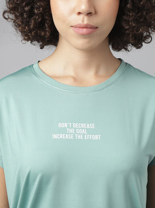 MKH Women Sea Green FlexSprint Outdoor Gym T-Shirt