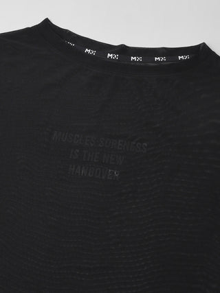 MKH Mesh Cover-Up Long Sleeve Top – Black