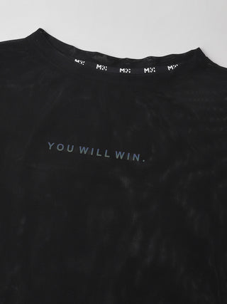 MKH Trendy Mesh Workout Tee – Black