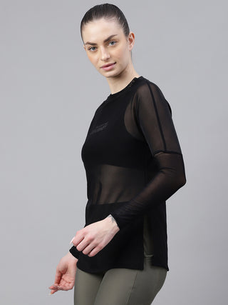MKH Active Mesh Workout Top – Black