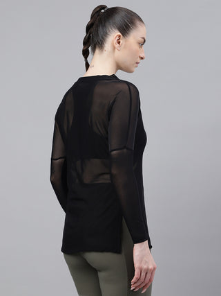 MKH Active Mesh Workout Top – Black