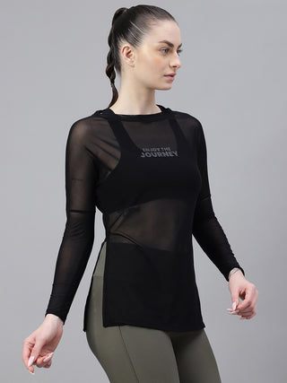 MKH Active Mesh Workout Top – Black