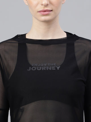 MKH Active Mesh Workout Top – Black