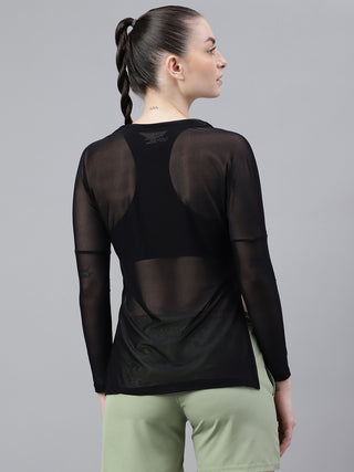 MKH Women’s Mesh See-Through Fitness Tee