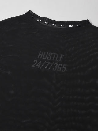 MKH Mesh Overlay Long Sleeve Gym Top